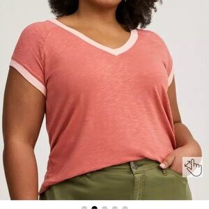 Torrid Pink V-Neck Top